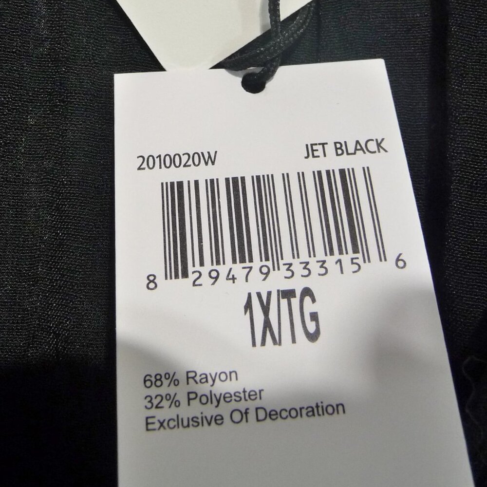 NWT Chelsea & Theodore Size 1X Black Blouse - Picture 8 of 11